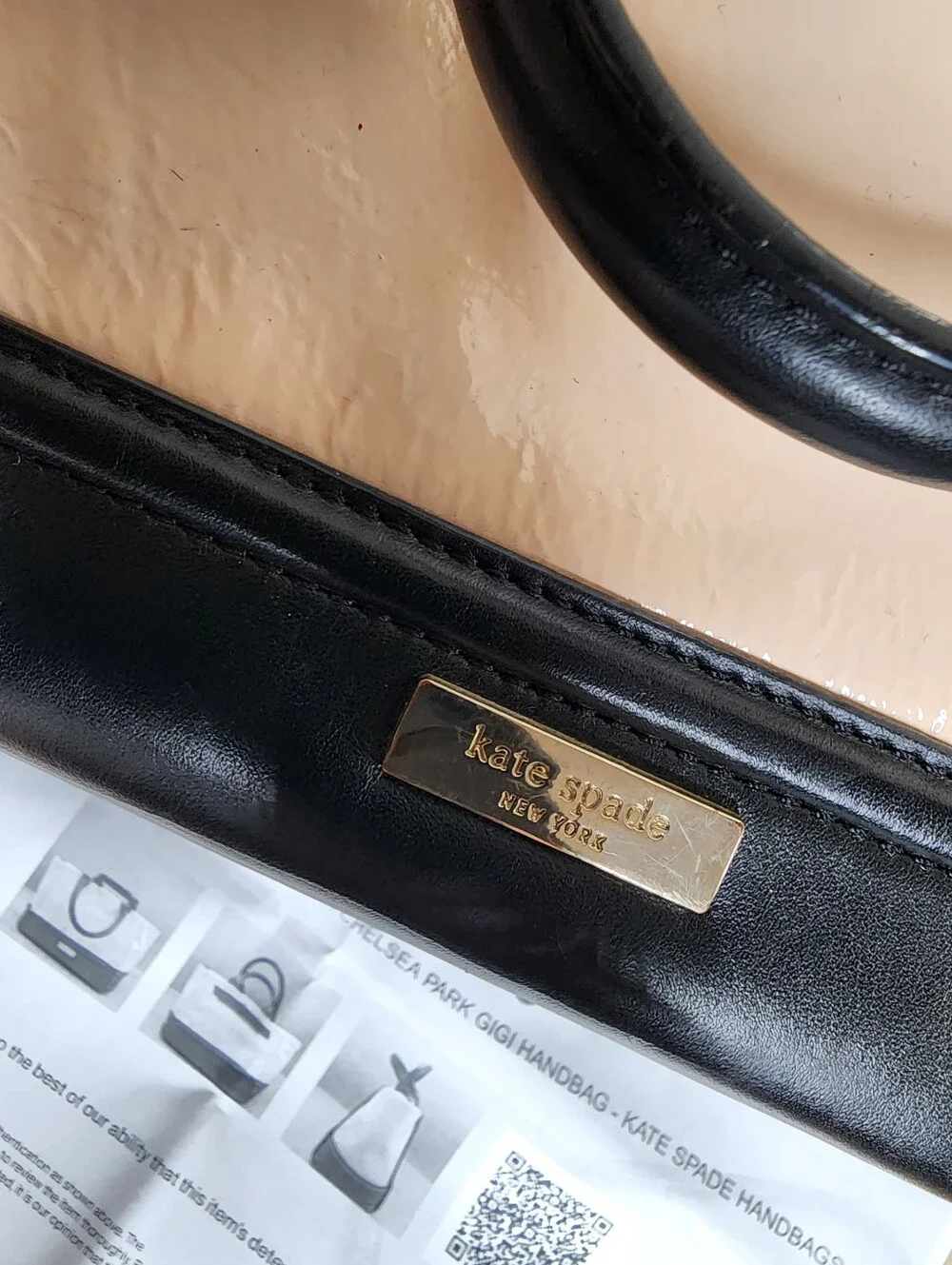 Kate Spade Chelsea Park Gigi Patent Satchel Handbag With COA